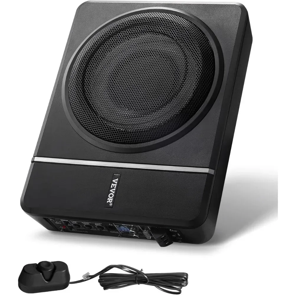 Customizable-8" 240W Underseat Car Subwoofer, Slim Powered Car Subwoofers Under The Seat, Low Profile Audio Sub Built-in Amplifi