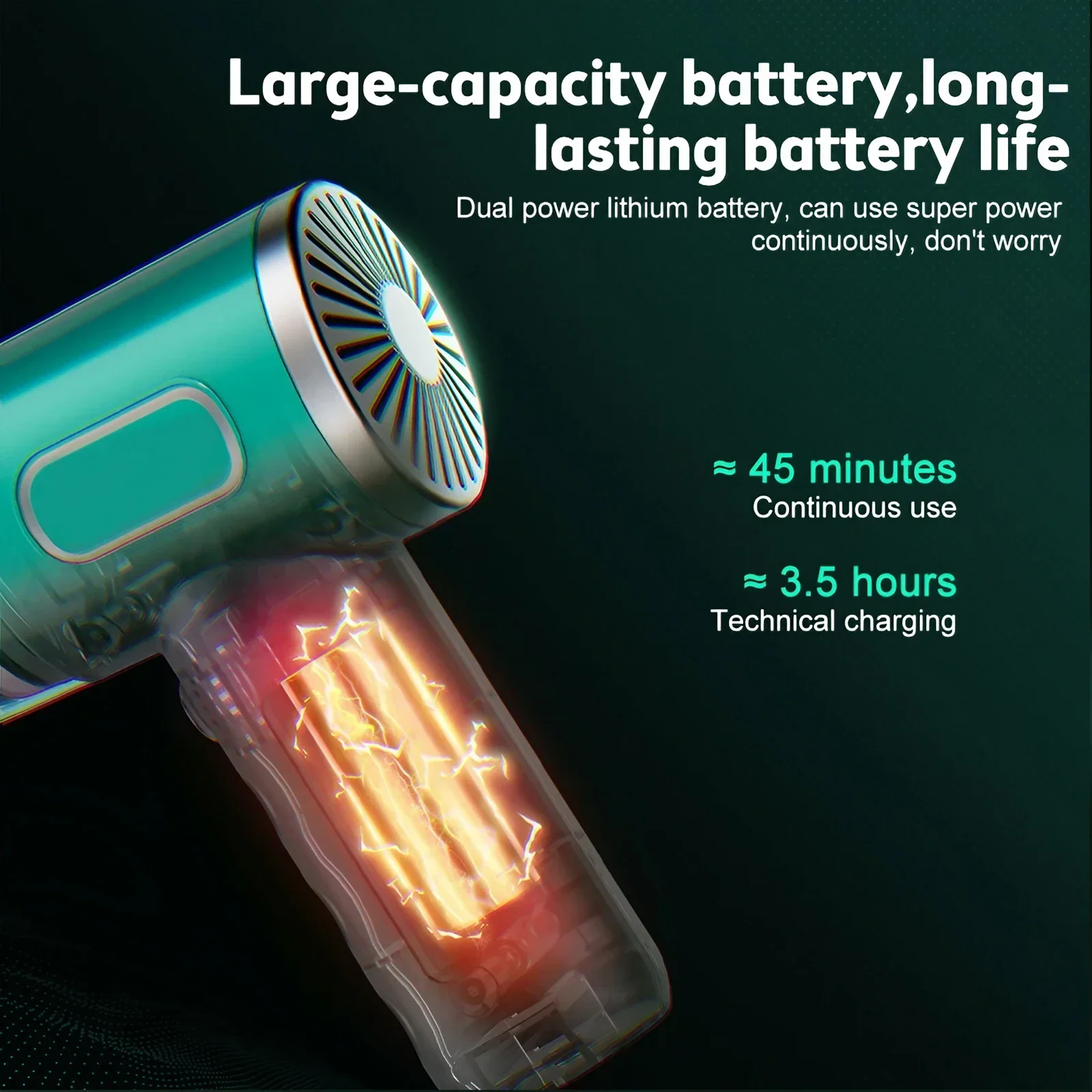 Stonego aspirador de pó portátil usb para carro, sem fio, grande sucção, pequeno, mini ventilador com filtro duplo