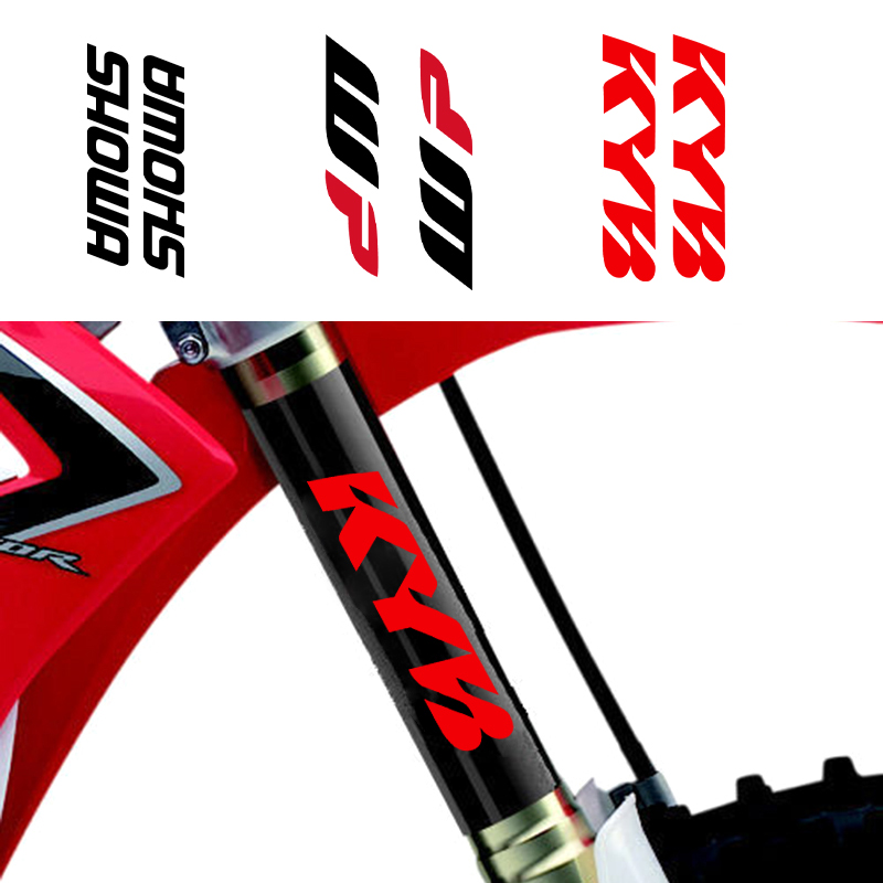 2 шт., виниловая художественная наклейка для мотокросса, мотоцикла для Kyb Wp, подвеска Showa, наклейка для Yamaha Honda Suzuki Ktm Kawasaki Benelli Decor