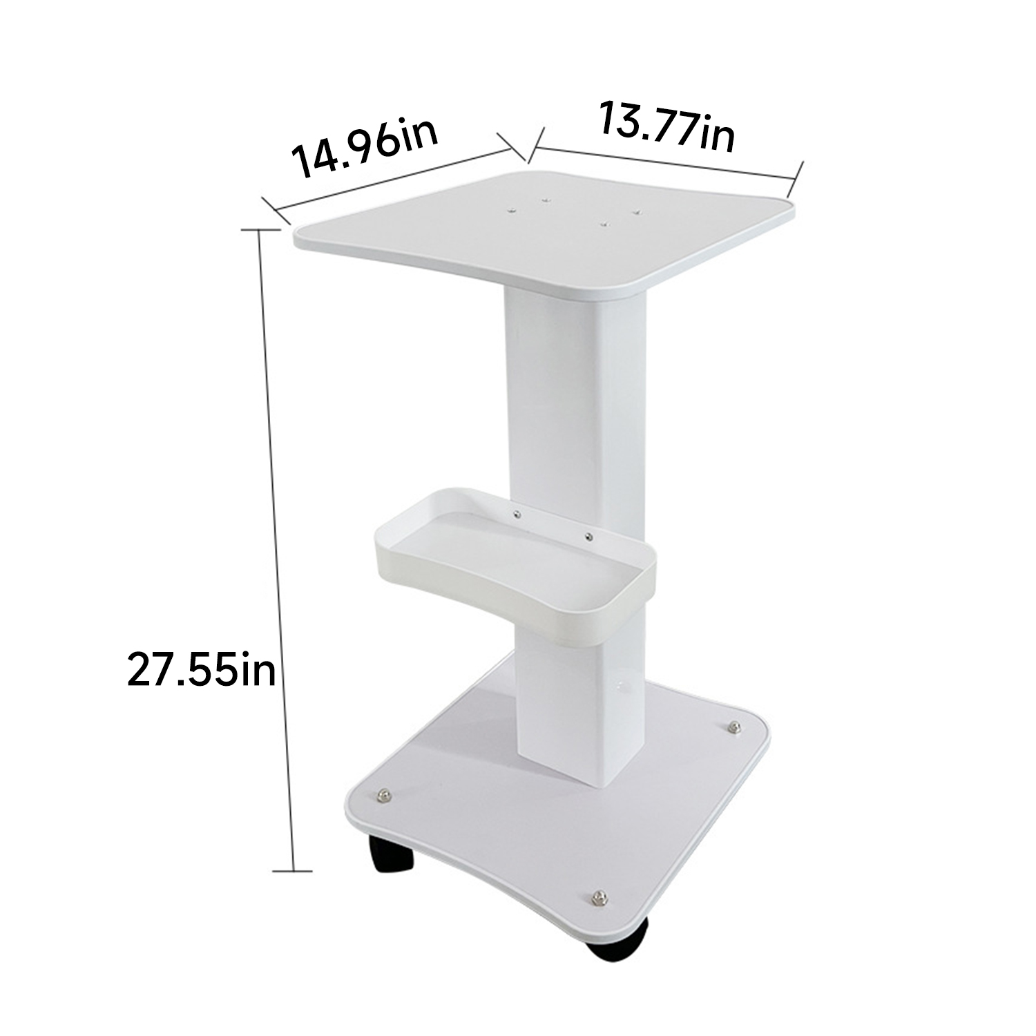 Chariot de Table de Salon, chariot roulant de beauté, organisateur de Spa, chariot de rangement, support d'équipement et de fournitures, charge 40kg/88lb, 3 niveaux