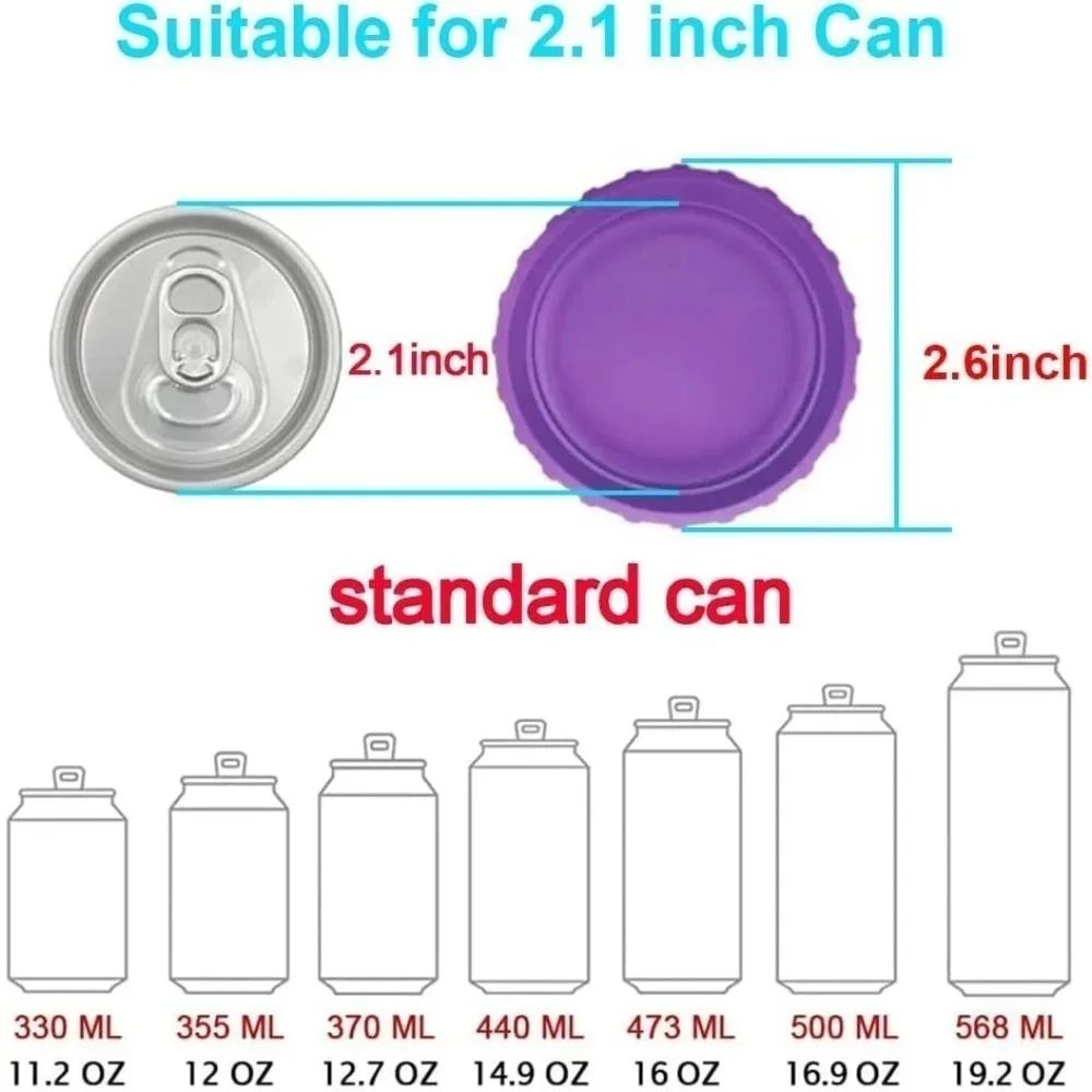 1/6 Stuk Siliconen Frisdrankblikje Cover Geschikt voor Bier Drank Sap Drank Kan Cola Standaard Kan Protector Waterfles Cover