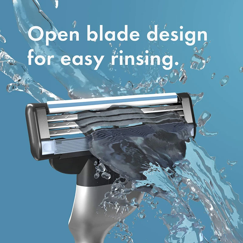 Gillette Mach3 Razor Blade for Men Shaver Refills with Lubrastrip 3 Layers Blades Fast Cutting Face Beard Cartridges 4pcs 8pcs