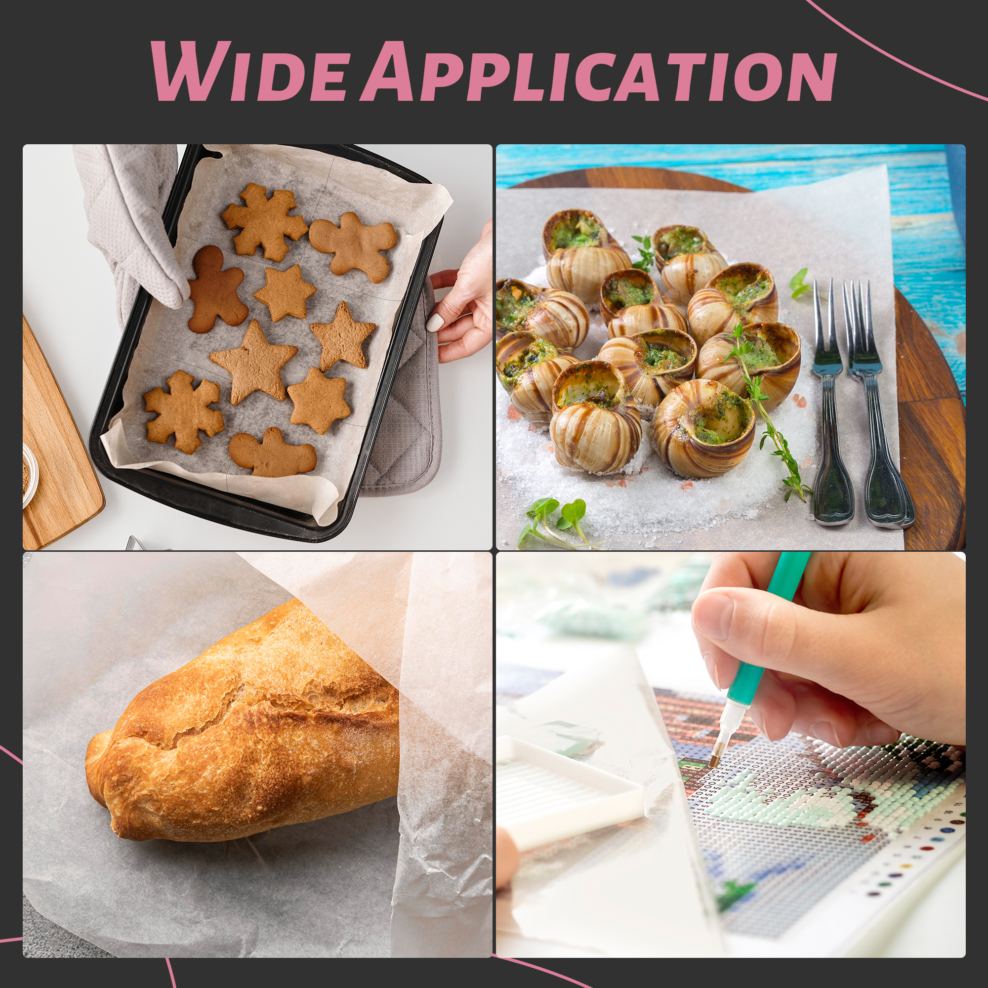 220 Sheets Diamond Painting  Paper Double-Sided Non-Stick Painting Cover Replacement 5D Diamond Painting Accessories Tool