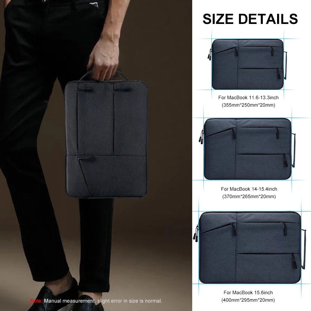 Bolsa para laptop para MacBook Air M1, Mac Book Pro M2 M3, Lenovo iPad 13, 14, 15, 15,6, 16 polegadas, capa para notebook, Acessórios Tablet