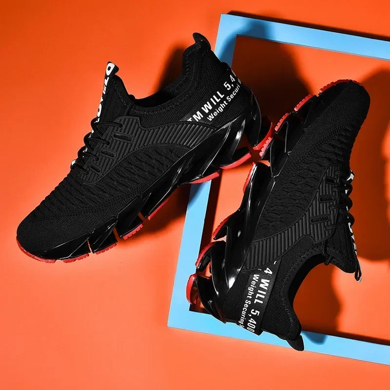 Novo leve tênis de corrida masculino confortável respirável malha tênis moda masculina sapatos casuais sapatos de malha respirável