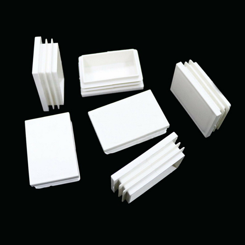 10Pcs White Rectangle Plastic Pipe Plug Blanking End cap 30x30mm square tube plug anti-slip table chair foot cover Home Decor