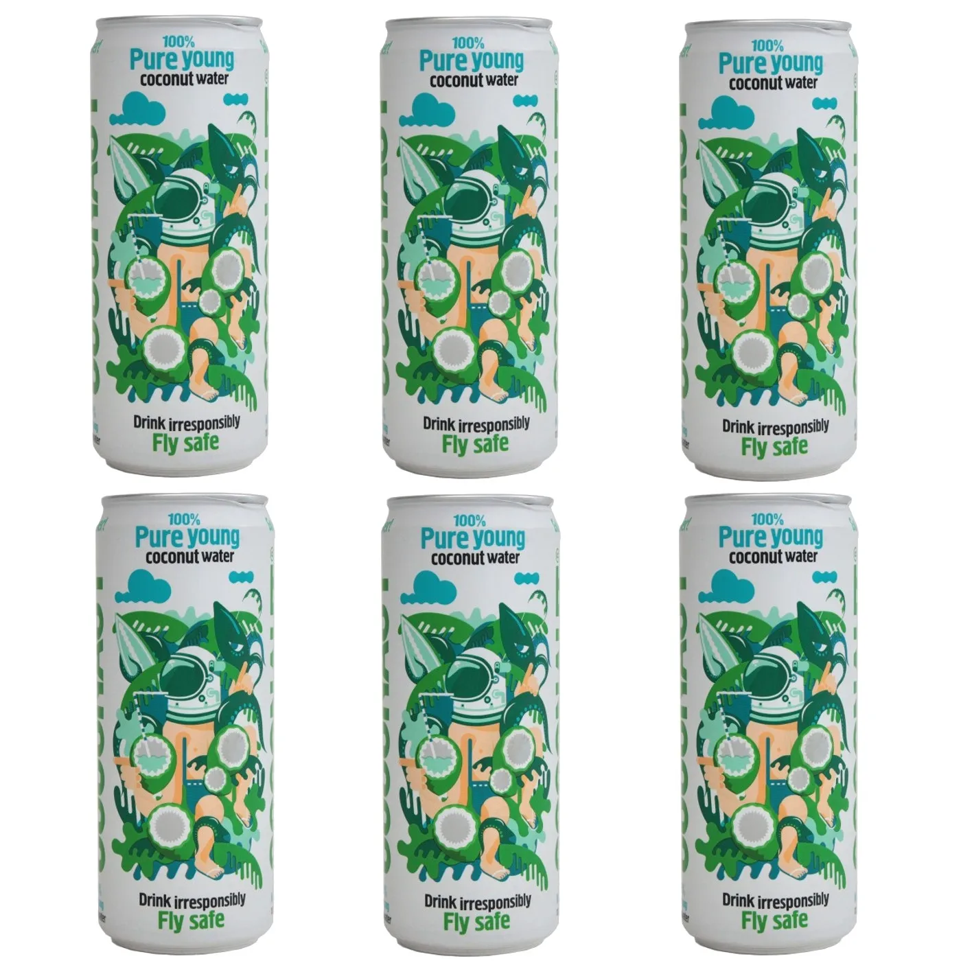 6x Woda kokosowa COCONAUT z młodego kokosa 320 ml