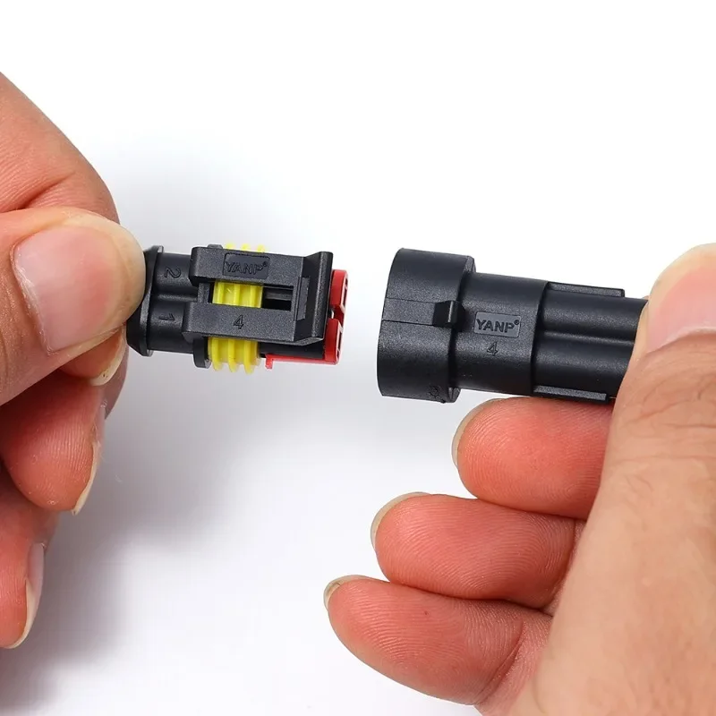 20/10 Uds. Conectores eléctricos macho hembra automotrices impermeables enchufe de 2 pines con cable para coche motocicleta Scooter marino