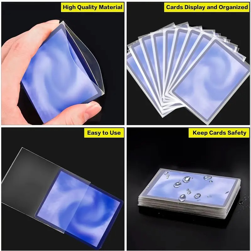 100 peças mangas de cartão transparentes premium mangas de cartão de plástico transparente jogando jogos tcg protetor de cartões mangas