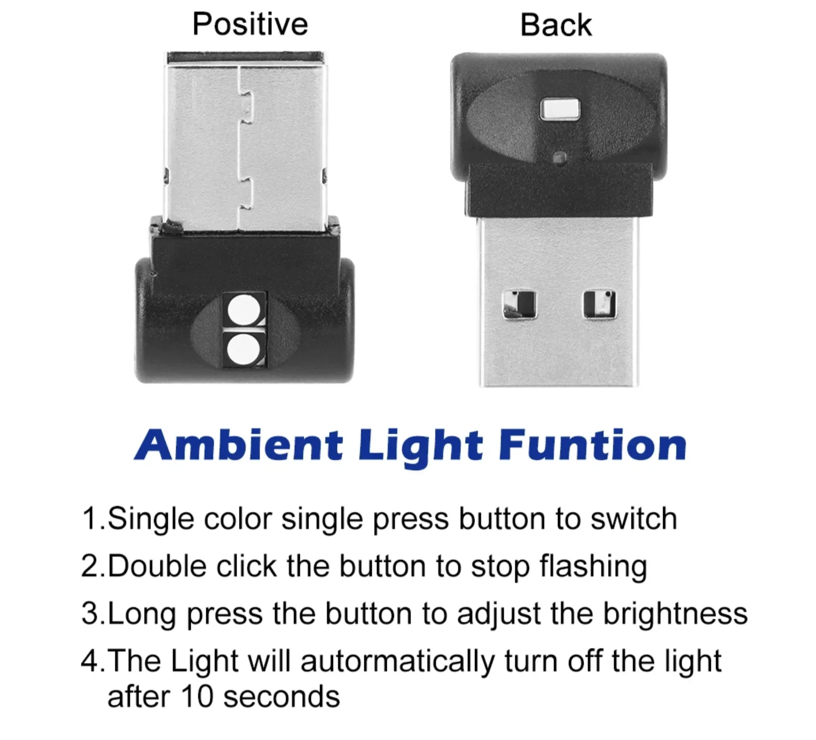 Mini USB ไฟ LED รถ Auto ภายในบรรยากาศไฟฉุกเฉิน RGB Auto สีสันโคมไฟตกแต่งอุปกรณ์เสริมรถยนต์