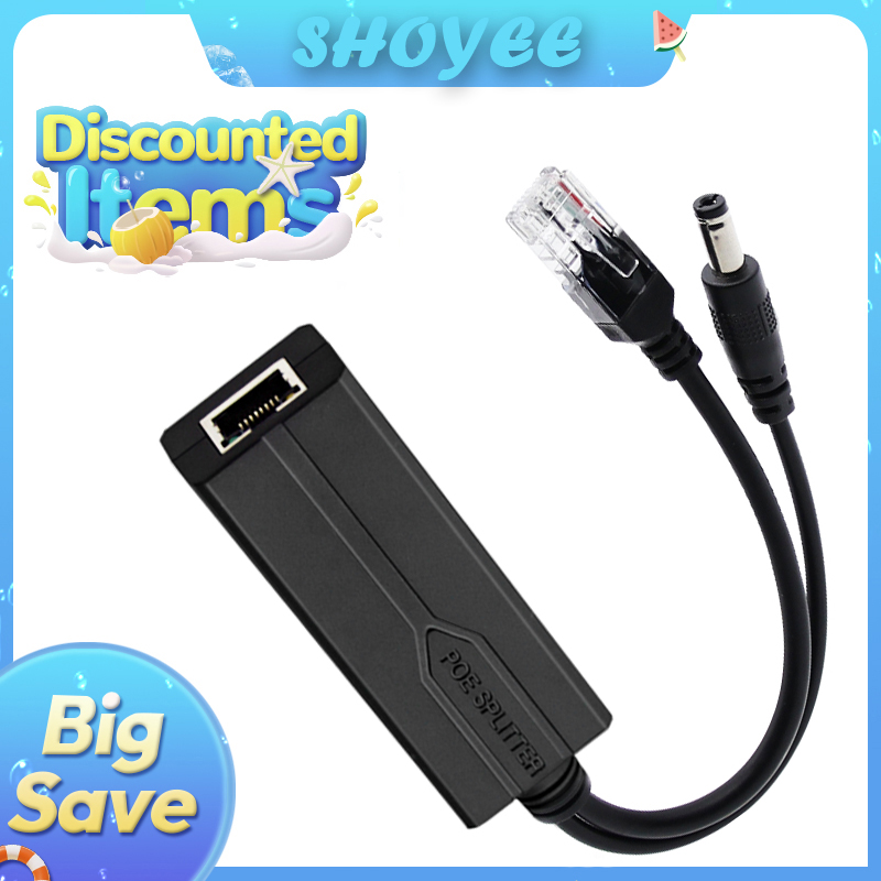 Divisor POE 48V a 12V/5V IEEE 802.3af Saída Power Over Ethernet Splitter Adaptador Sistema de segurança (Plug and Play)