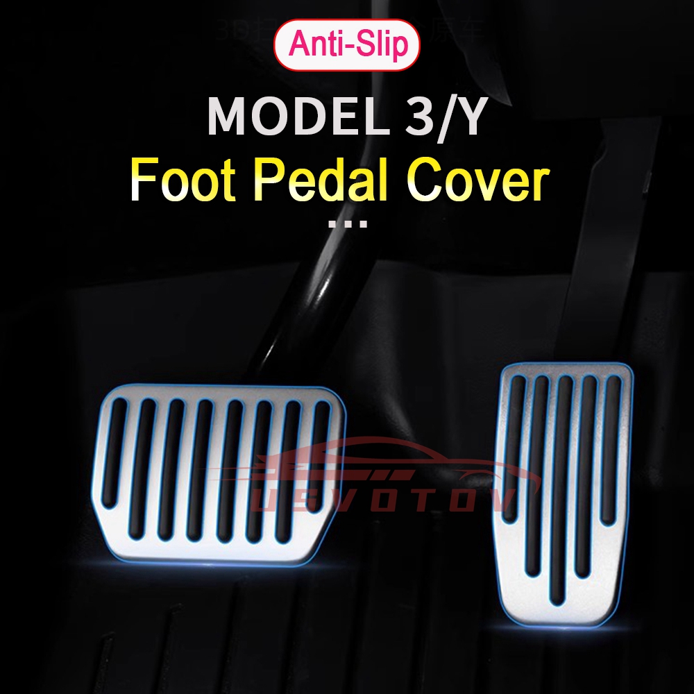 Usvotov pedal almofadas capa para tesla modelo y 3 highland atualização 2021-2024 antiderrapante acelerador freio resto acessórios do veículo