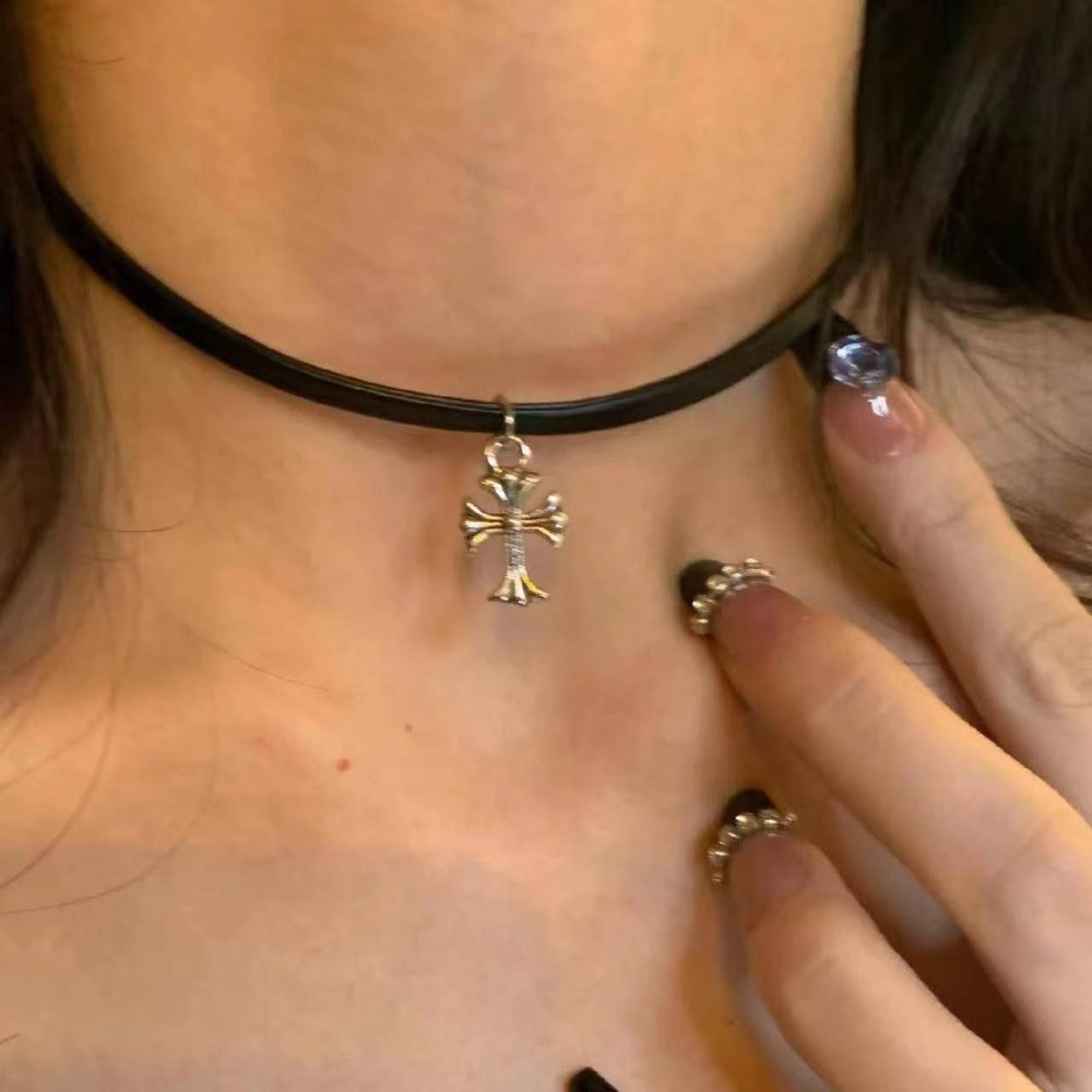 Модное ожерелье с подвеской в виде креста в стиле панк для женщин, хип-хоп, рок, готическое колье, украшение для вечеринки, ювелирные изделия, подарки, аксессуары Y2K