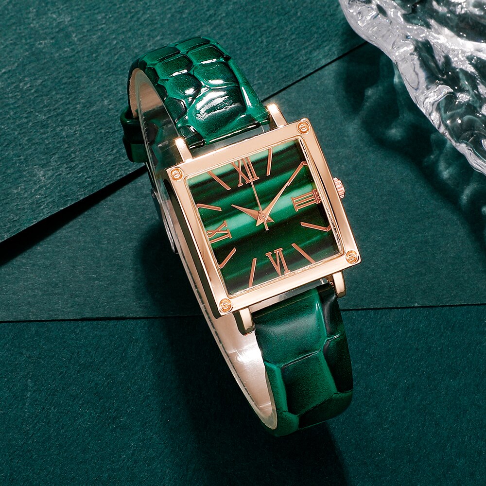 Reloj de cuarzo a la moda para mujer, esfera cuadrada, diseño de marca de lujo, relojes de pulsera simples para mujer