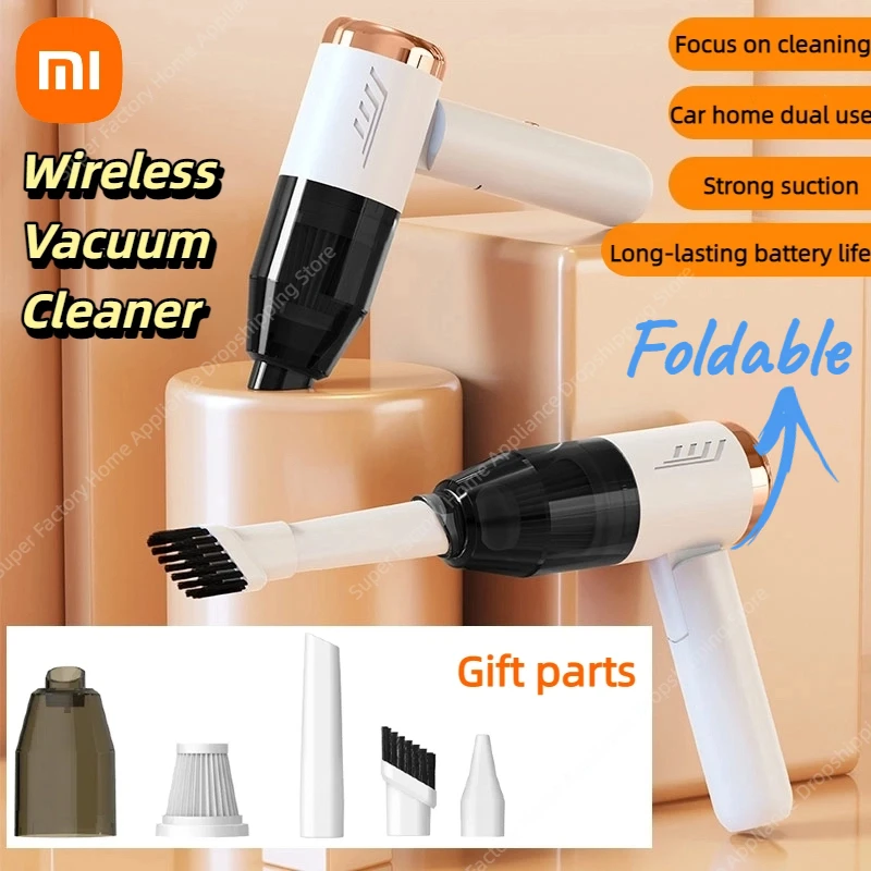 Xiaomi Multifunctional Wireless Handheld  Blower Foldable Mini Clean Machine Portable Strong Suction Clean Car Vacuum Cleaner
