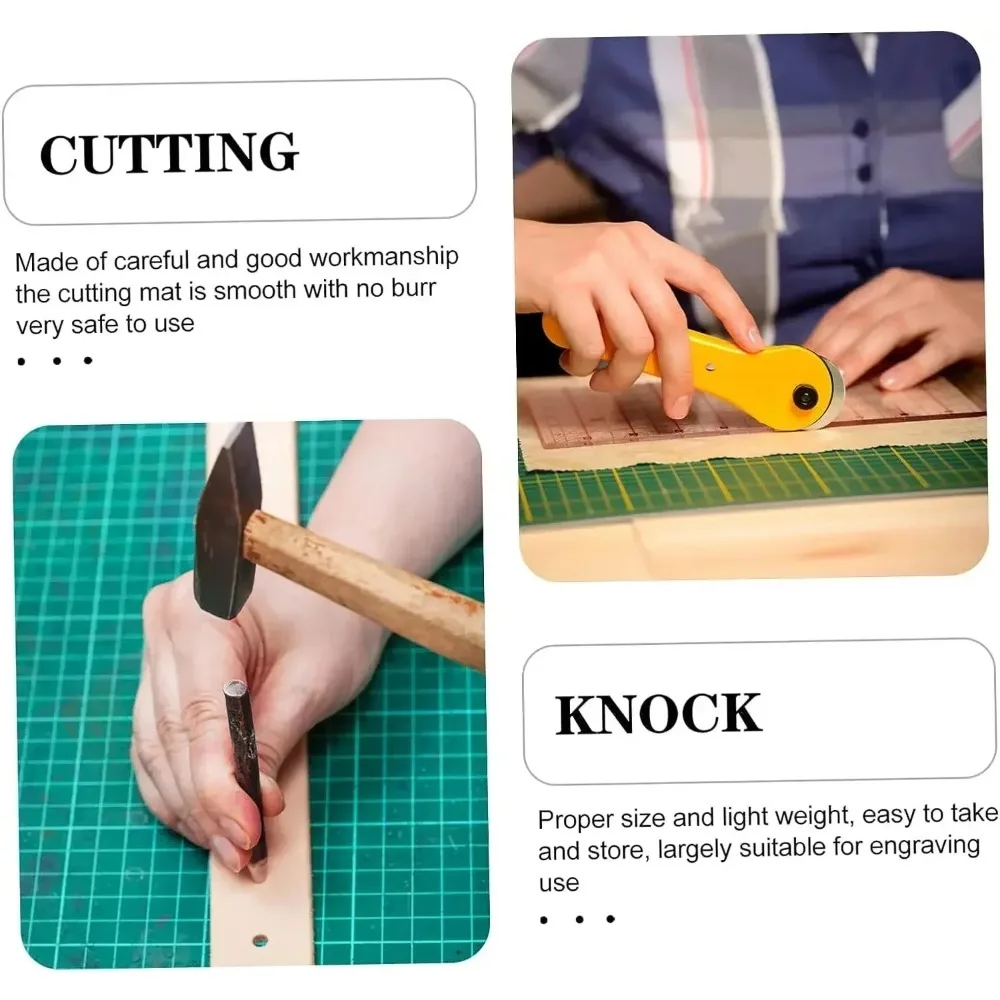 Tapete de corte de PVC A3 de un solo lado para banco de trabajo de costura de retales, cuchillo DIY, tabla de cortar de cuero para grabado, almohadilla de corte de retales