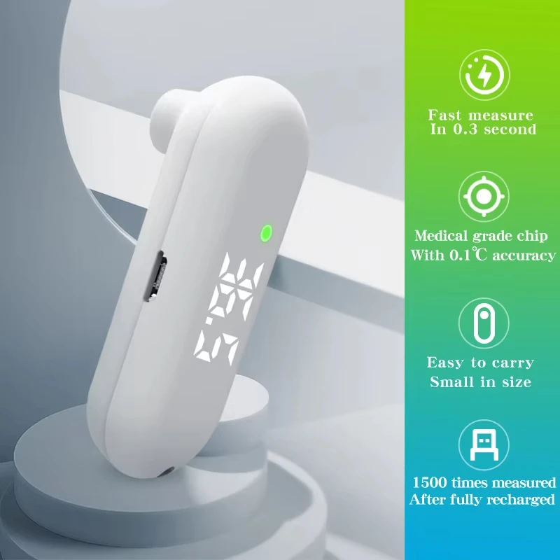 เครื่องวัดอุณหภูมิหน้าผากขนาดเล็ก USB เครื่องวัดอุณหภูมิ Digital Baby Monitor อุณหภูมิร่างกายเด็กเครื่องวัดไข้อินฟราเรด