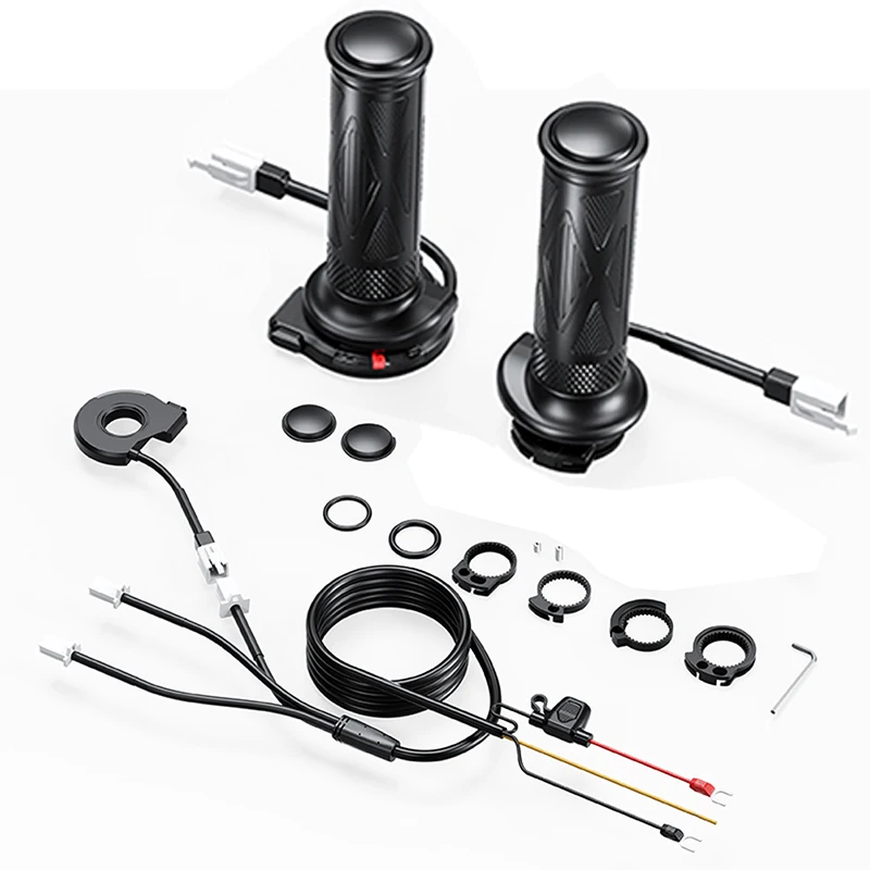 Motorrad Hot Grip Motorrad ATV Roller elektrisch beheizte Griffe 22mm 7/8 "Lenker Hand wärmer 5-Gang einstellbare Temperatur