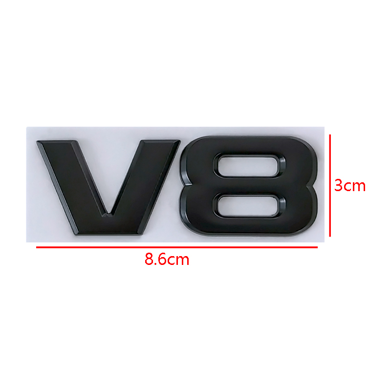 3d Chrom Schwarz Logo V6 V8 Emblem Aufkleber Für Toyota Camry Highlander Land Cruiser Fender Stamm V8 V6 Abzeichen Aufkleber Zubehör