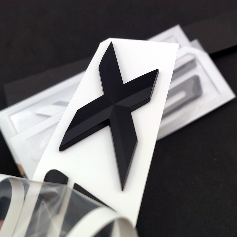 3d abs adesivo preto fosco cromo carta para tronco do carro bmw x5 logotipo x5 letras adesivos emblema emblema e70 e53 f15 g05 acessórios
