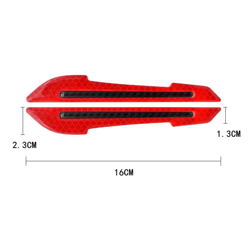 2PCS แถบกันชนประตูสะท้อนแสงกระจกรถ Anti Scratch สติกเกอร์ป้องกันรถสิ่งประดิษฐ์คุณภาพสูง GLOW In The Dark