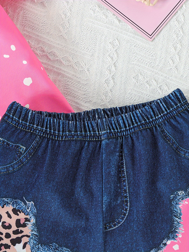 Abito per bambini con stampa gattino con fiocco per le vacanze casual a maniche corte da ragazza estiva 2 pezzi