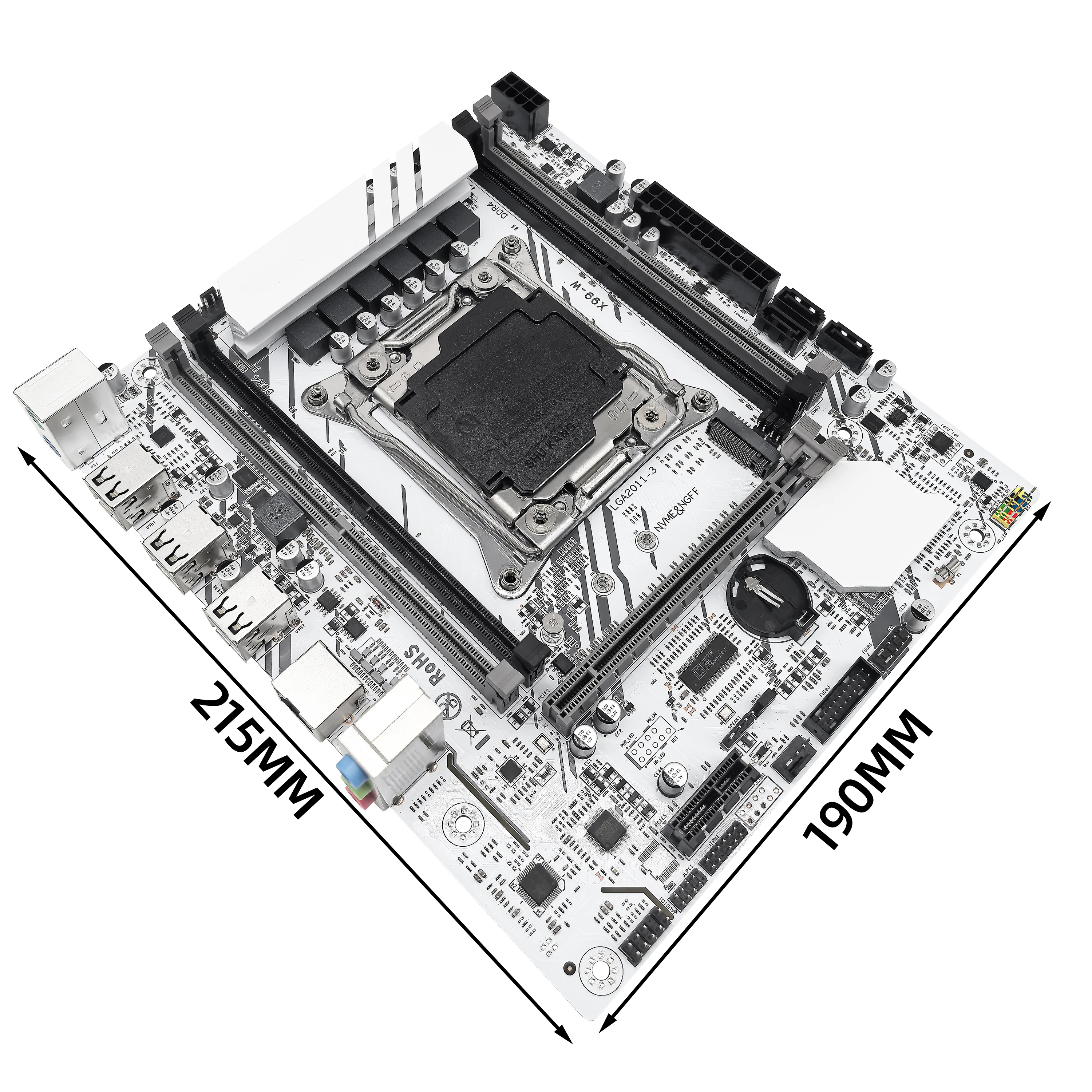 ZSUS X99-W Motherboard Set Kit With LGA2011-3 Xeon E5 2680V4 CPU DDR4 16GB (1*16GB) 2133MHZ RAM Memory NVME M.2 SATA