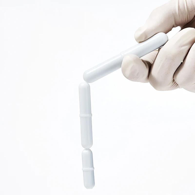 PTFE 磁気ミキサー撹拌バー耐食性プレーンスピンバー生物学的スターラー撹拌バーロッド化学研究、5 個