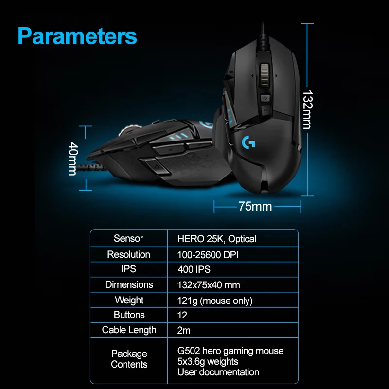 Logitech G502hero Master Wired Gaming Mouse 502 Esports Machinery Eat Chicken Macro CS Programming Peripheral