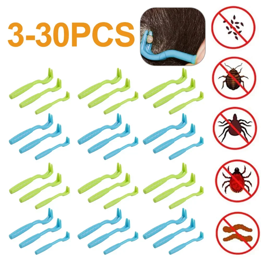 3-30PCS Floh Entferner Haken Zecken Entferner Pinzette Zecken Ziehen Katze Hund Pflege Insekten Clips Kätzchen Läuse entfernung Pet Reinigung Werkzeuge