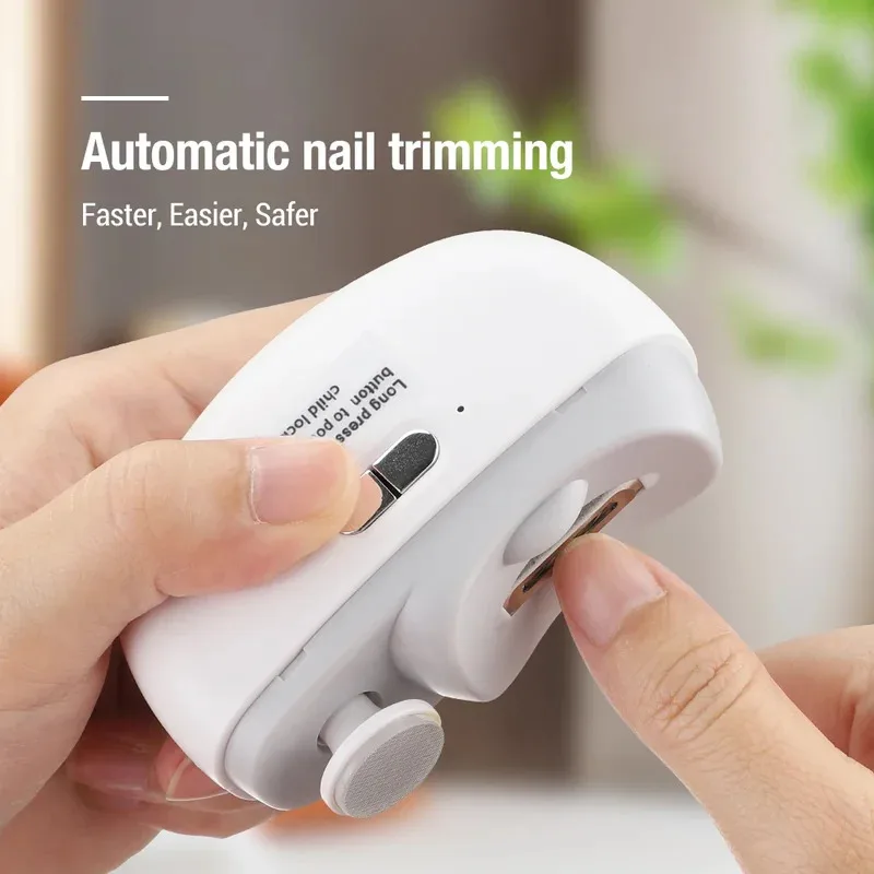Tagliaunghie elettrici per lucidare e lucidare, tagliaunghie automatici, tagliaunghie ricaricabili, nail art per neonati e adulti