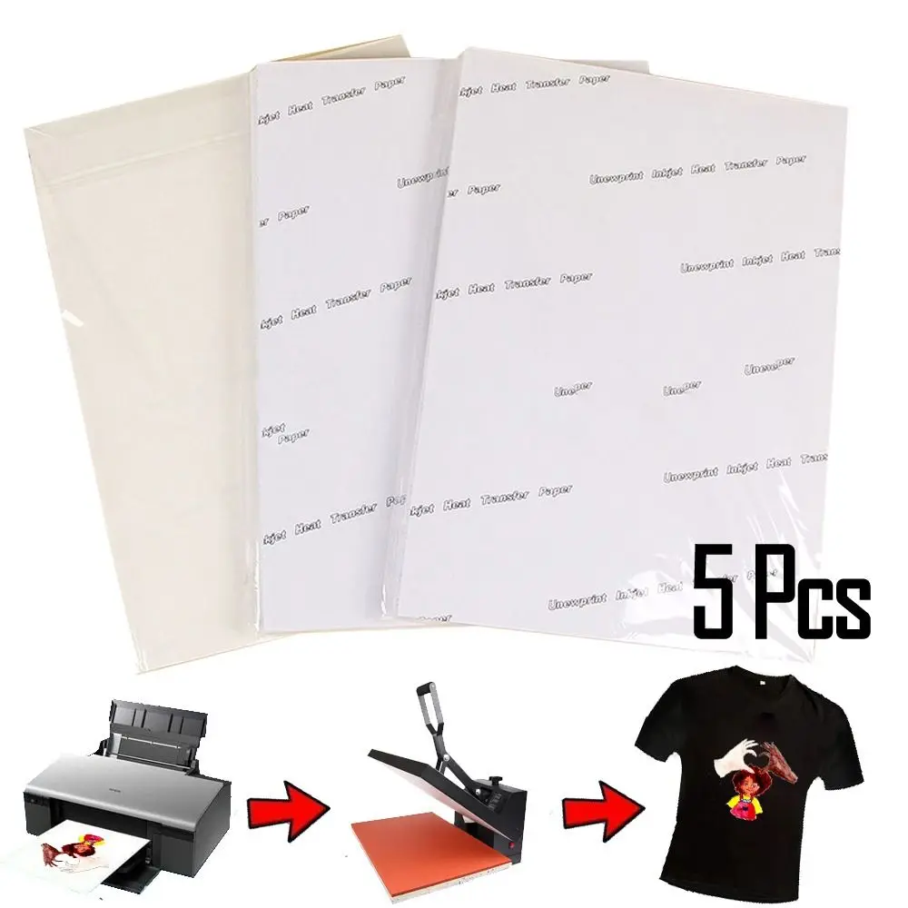 Mode Thermal DIY Inkjet Sublimation Druckpapier T-Shirt Licht Stoff Wärme übertragung Papier Malerei
