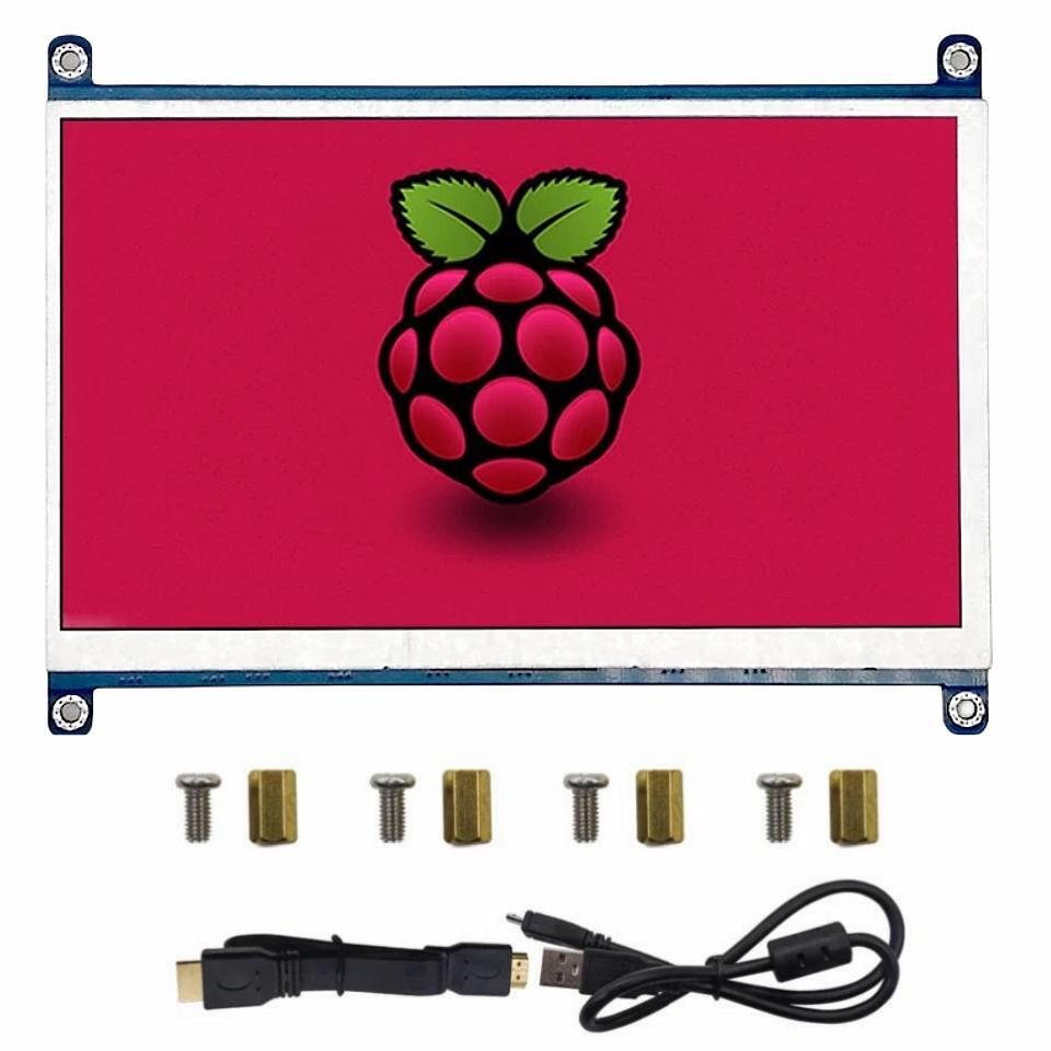 Màn Hình LCD 7 Inch Màn Hình HDMI-Tương Thích Màn Hình Cảm Ứng 1024X600 Độ Phân Giải Màn Hình Cảm Ứng Điện Dung Hệ Thống Hỗ Trợ Cho Quả Mâm Xôi pi