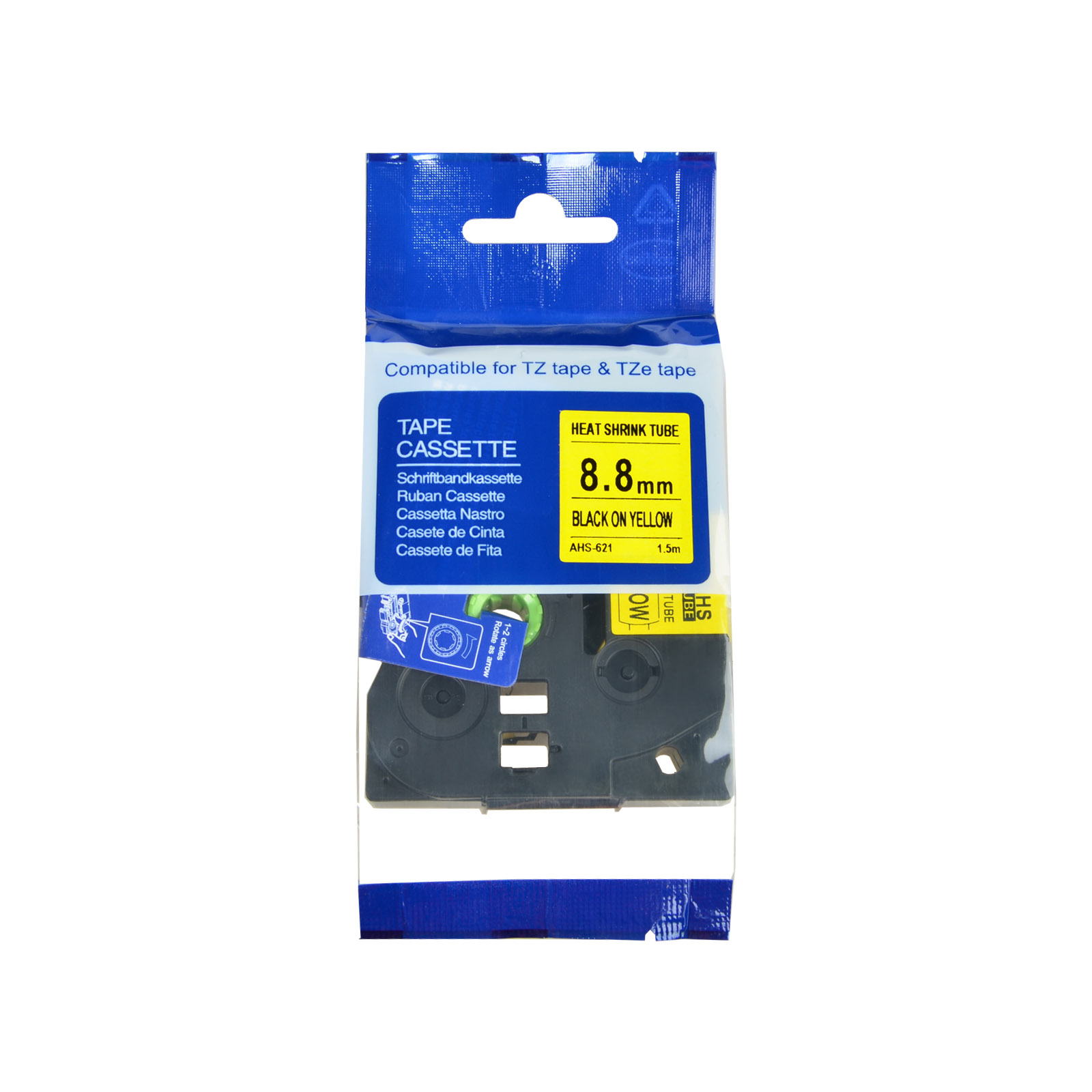 NineLeaf-Cinta de Tubo termorretráctil, 6/9/12/18/24mm, Compatible con Brother HSE-211, 24, 221, 231, 621, para impresora p-touch