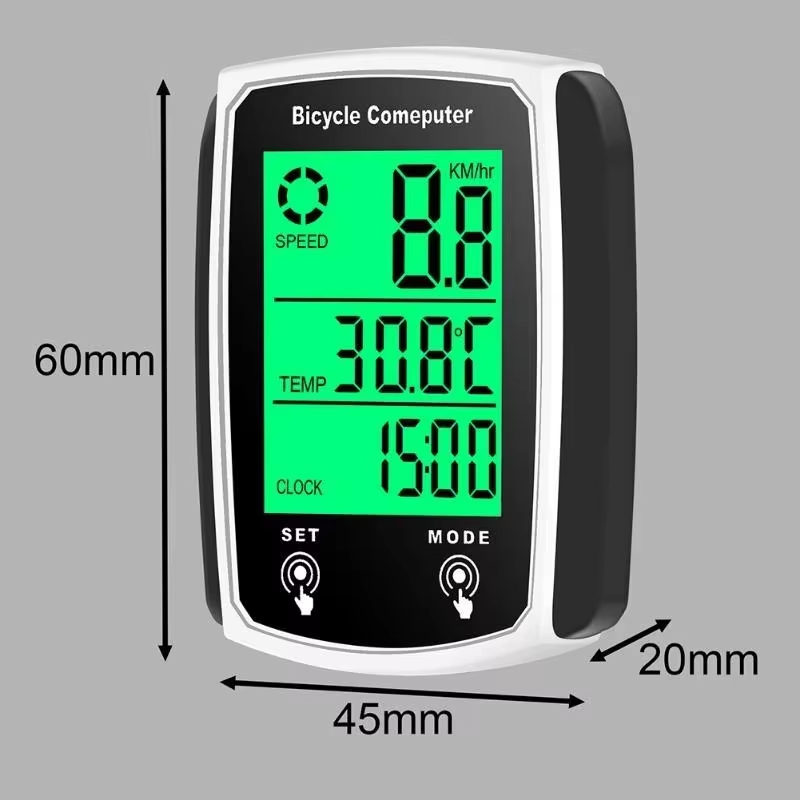 Ordenador para bicicleta LCD Digital con cable, velocímetro para ciclismo, odómetro de velocidad para bicicleta con retroiluminación, accesorios para bicicleta