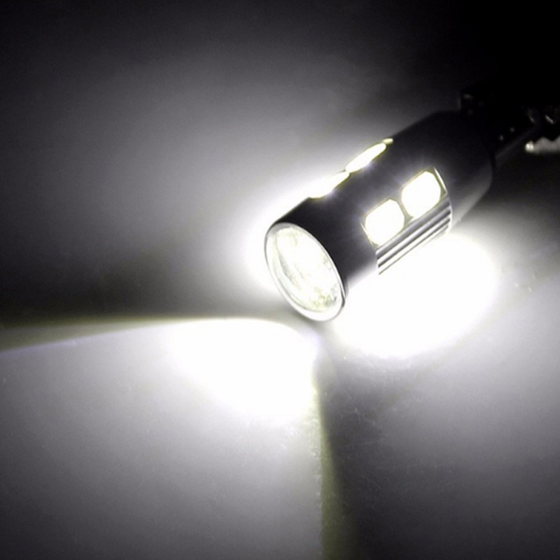 2 個 W5W T10 12V 6000K 5630 10 SMD 車 LED 電球 Canbus ナンバープレートウェッジサイドターンシグナルライト超高輝度ホワイト