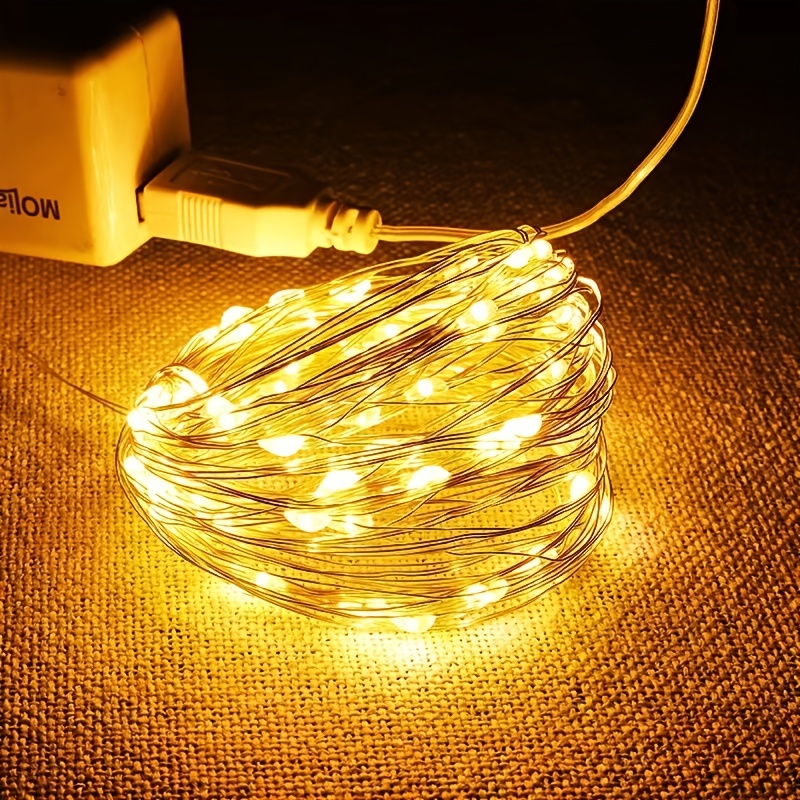 Led Fairy Lights Koperdraad String 1/2/5/10M Vakantie Buitenlamp Garland Voor Kerstboom Bruiloft Decoratie