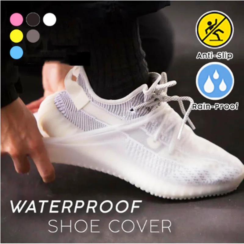 Cubierta de silicona para zapatos, impermeable para la lluvia, protectores de zapatos para hombres y mujeres, Botas de lluvia para interiores y exteriores, cubierta para zapatos lluviosos, zapatos a prueba de agua