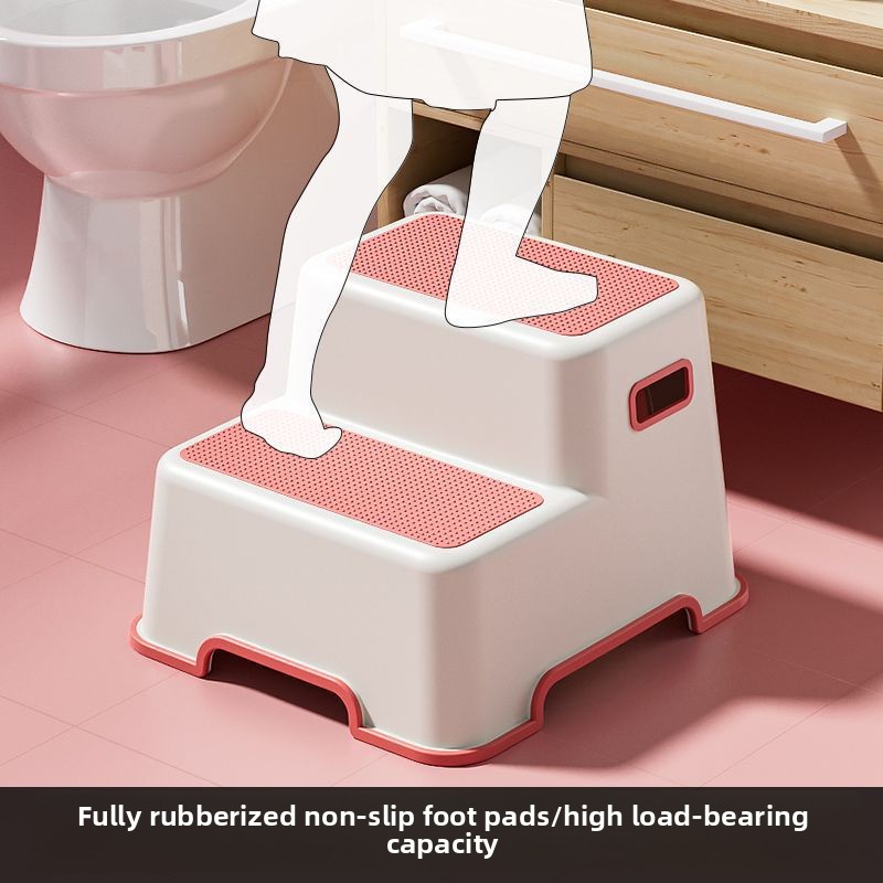 Taburete de lavabo para niños, taburete de mano para lavado de bebés, cepillo para lavar los dientes, taburete para pies de inodoro