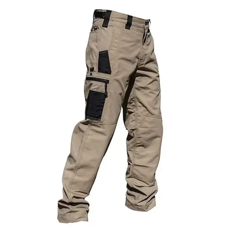 Calças táticas masculinas à prova d'água calças de combate ao ar livre multi-bolso resistente ao desgaste calça de carga