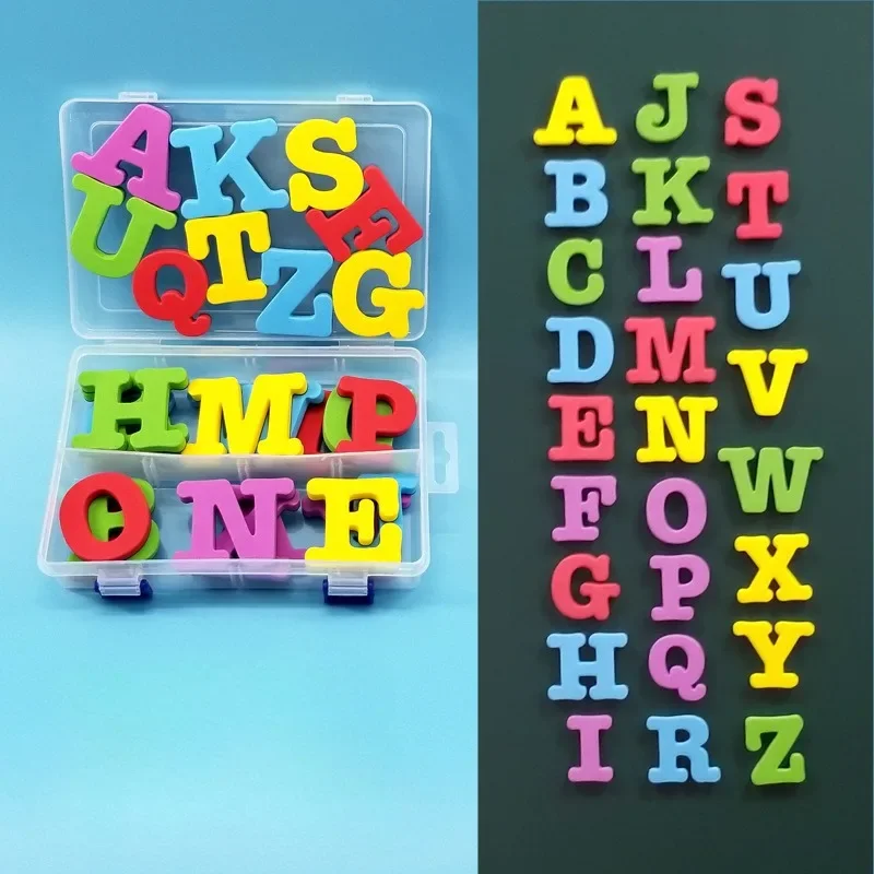 Magnetic Letters Numbers Alphabet ABC 123 Fridge Magnets with EVA Educational Preschool Learning ToySet Uppercase Lowercase Math
