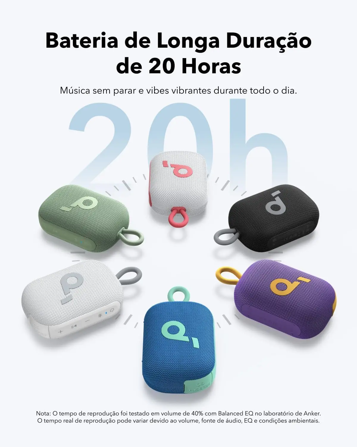 Alto-falante Bluetooth Soundcore Select 4 Go, ultra portátil, até 20 horas de reprodução, IP67 à prova d'água e à prova de poeira, flutuante