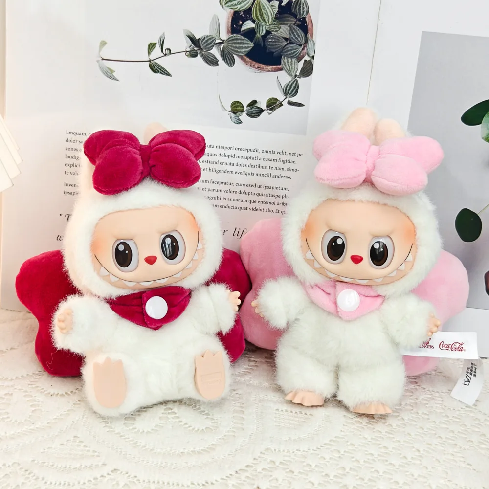 Puppe Kleidung Für Labubu V1 V2 V3 Puppe Plüsch Idol Puppe Engel Flügel Serise Dekoration Zubehör Diy Spielzeug Sitzen Party Fans geschenk