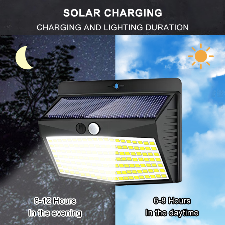 138 LED Solar Licht Outdoor 4PCS Solar Wand Lampe Menschlichen Körper Sensor 3 Modus Wasserdicht Garten Decor Straße Lichter sonnenlicht Angetrieben