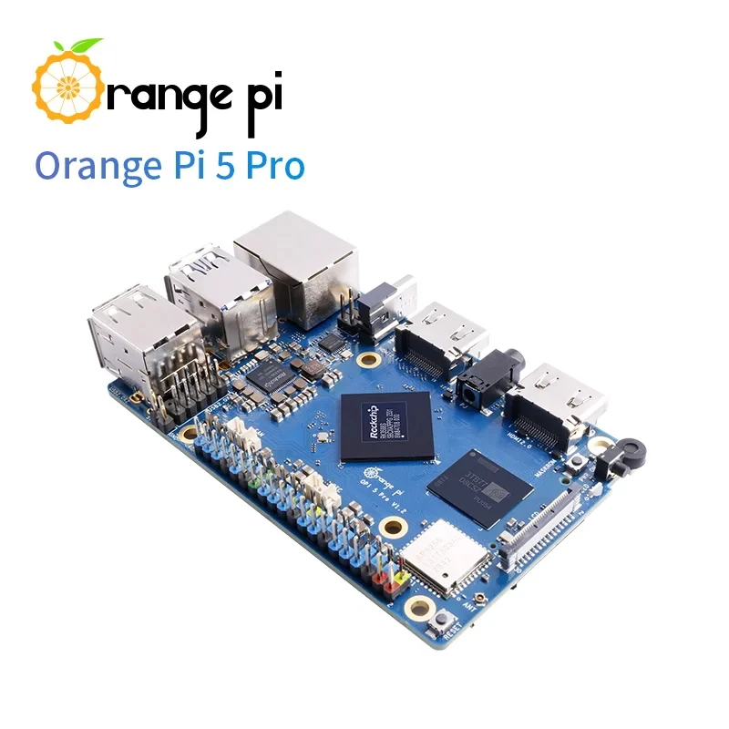 Orange Pi 5 Pro 16 ГБ ОЗУ Rockchip RK3588S 8-ядерный 64-битный Wi-Fi 5 + BT5.0 M.2 M-KEY Слот Gigabit Ethernet Мини-ПК Макетная плата