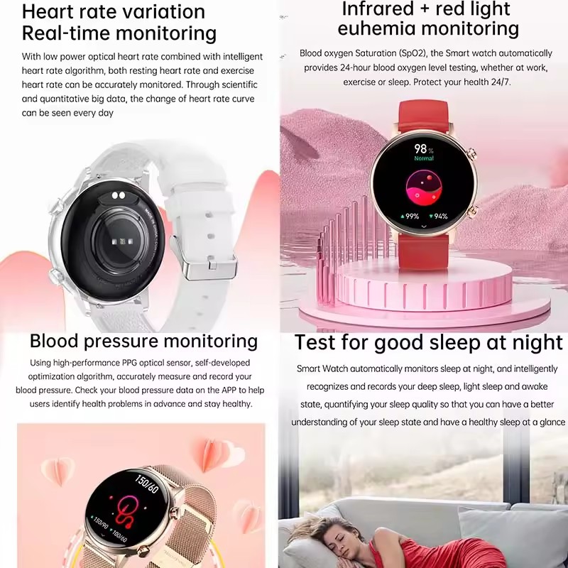 HK39 montre intelligente NFC accès Ultra mince 1.1 pouces AMOLED écran sport étanche femmes Cycle BT appel Smartwatch pour IOS Android