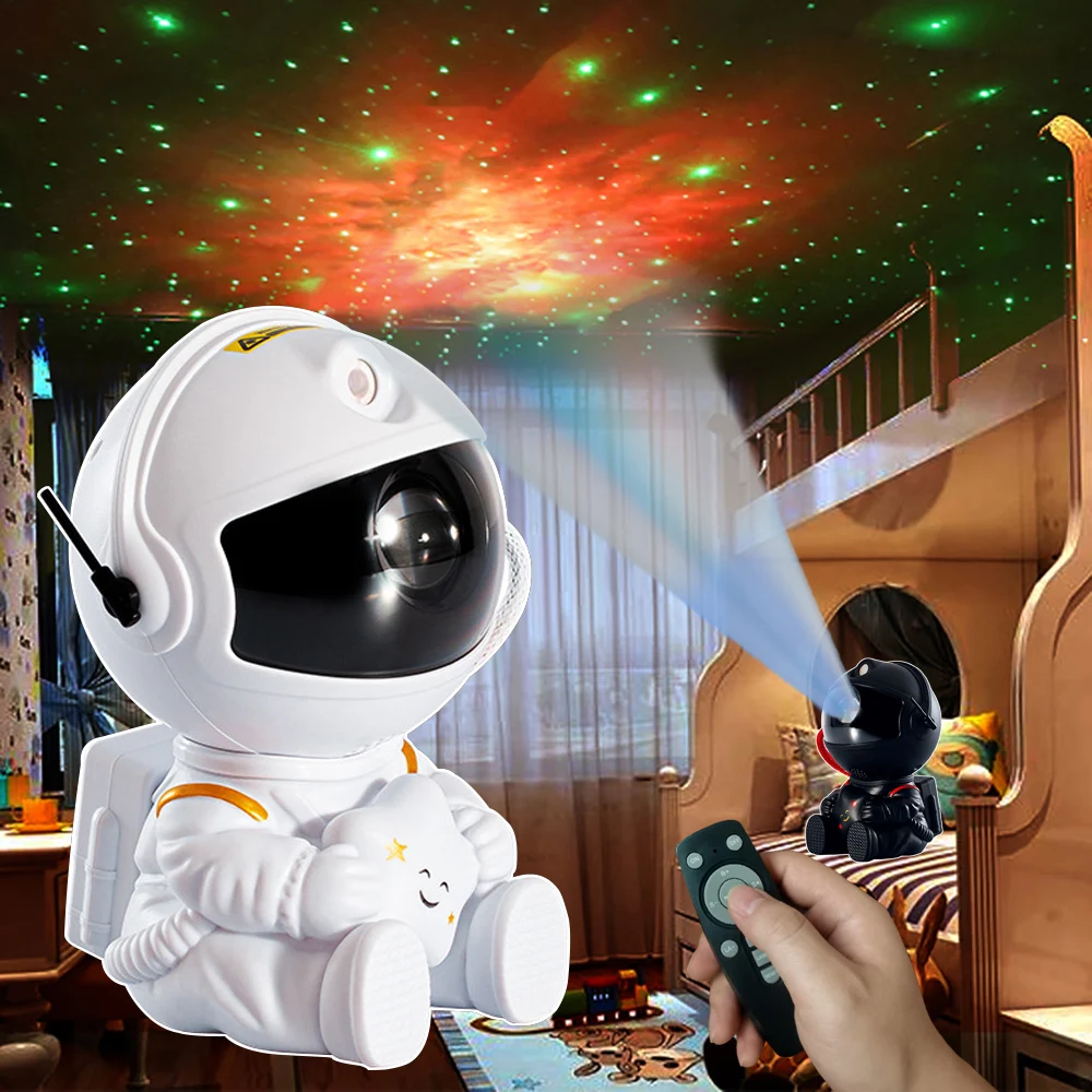 Proyector Led de galaxia para astronauta, luces nocturnas, cielo, láser, estrella, nebulosa, lámparas de escritorio para decoración de dormitorio, luz de ambiente