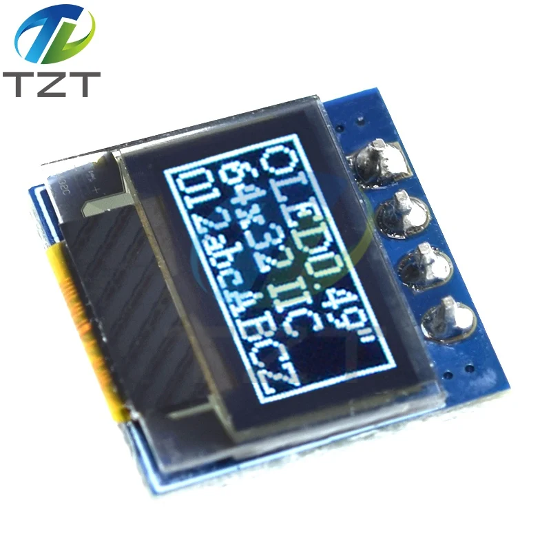 Módulo LCD OLED de 0,49 pulgadas, pantalla blanca de 0,49 pulgadas, 64x32, I2C, interfaz IIC, controlador SSD1315 para Arduino AVR STM32