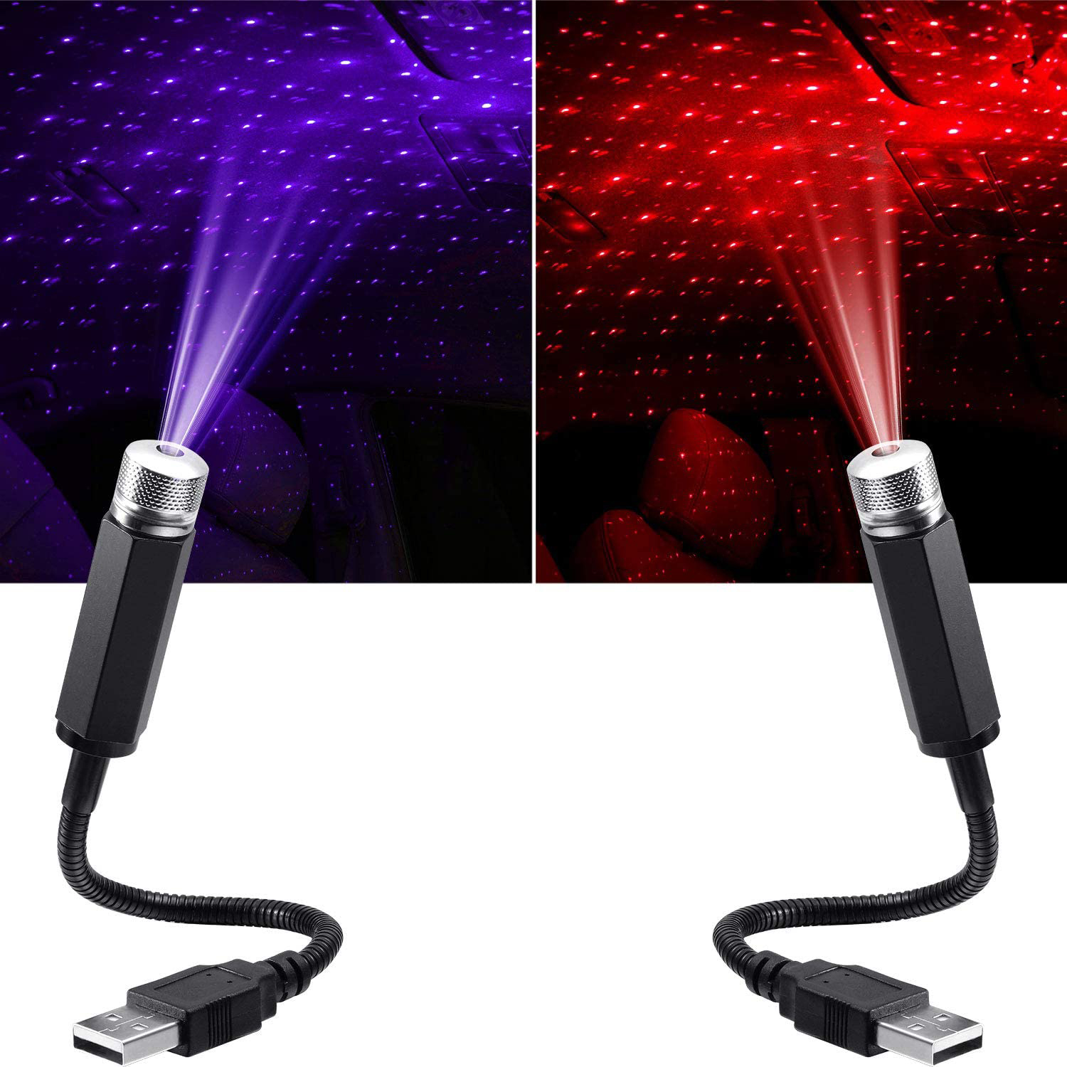 Atmosfera de teto do carro led estrela projetor luz romântico usb laser luz palco festa em casa decorativa luz estrelada para o quarto dj