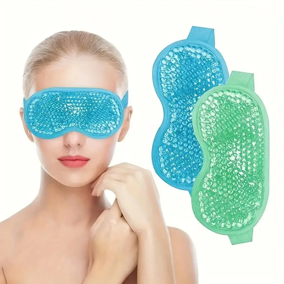 Novo gel máscara de olho compressa quente e fria compressa de gelo compressa quente compressa fria resfriamento beleza máscara de olho saco de gelo de pelúcia dormir co